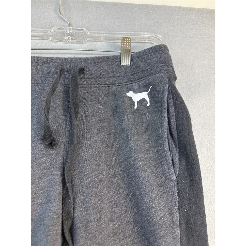 Pink Sweat Pants, Women Medium, Dark Gray, Pockets, Drawstring‎